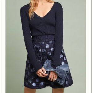 NWOT Anthropologie Sequin Polka Dot Skirt